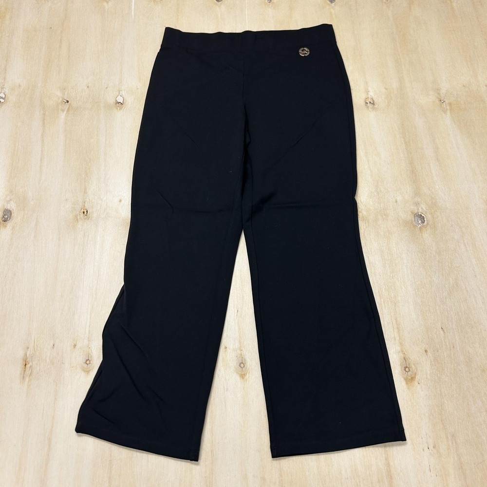 MICHAEL Michael Kors Dress Pants Womens M Black Pull On Knit Stretch Office